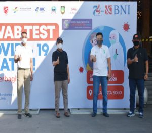 Korem 074 Warastratama Dukung Tes Swab Gratis BNI, Sasar 1.350 Peserta