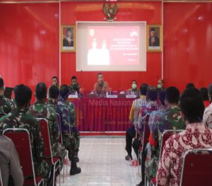 Dandim 0728/Wonogiri Hadiri Rakor Percepatan Penanganan Covid-19 Kabupaten Wonogiri