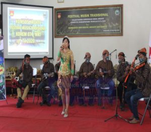 Kodim 0728/Wonogiri Kirim Utusannya Untuk Berlaga Dalam Festival Musik Tradisional Korem 074/Warastratama