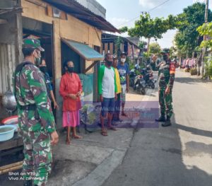 Serma Yuliyanto Gandeng Linmas Himbau Masyarakat Taati Protokol Kesehatan