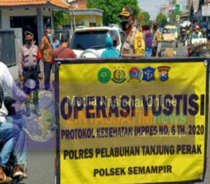 Polsek Semampir Lakukan Operasi Yustisi Protokol Bersama Kecamatan dan Koramil