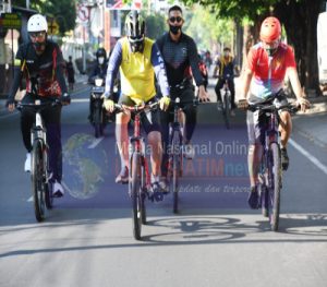 Danrem 074/Warastratama Gowes Bareng Polda Jateng dan ICJS