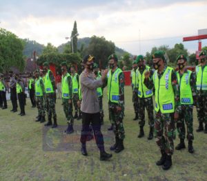 Anggota Kodim 0728/Wonogiri Ikuti Apel Gabungan Dalam Upaya Mewujudkan Kondusifitas Wilayah