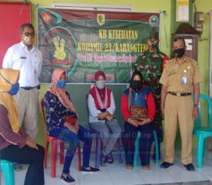 Koramil 23/Karangtengah Gandeng Puskesmas Laksanakan KB Kesehatan