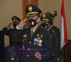 Dandim Boyolali Ikuti Upacara Peringatan HUT TNI Secara Virtual