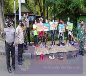 Sinergitas Koramil 02 Banjarsari dan Polsek Banjarsari dalam Percepatan Penanganan Covid-19 Dengan Operasi Yustisi Masker