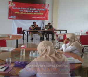 Dandim 0728/Wonogiri Hadiri Rakor Dan Evaluasi Penanganan Covid-19