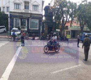 Oprasi Penertipan Masker di Depan Hotel Quds Kalimas Mansyur Surabaya