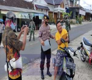 TNI-Polri Kecamatan Jatisrono Gelar Operasi Gakplin Protokol Kesehatan