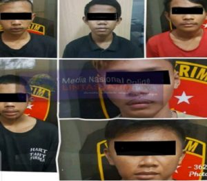 Polrestabes Surabaya Tangkap EnamPelaku Pengeroyokan dan Pembacokan