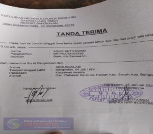 Anggota DPRD Komisi B Kabupaten Bangkalan di Laporkan Ke Polres