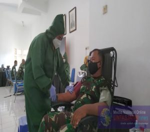 Ratusan Anggota TNI Ikuti Kegiatan Screening Darah Plasma Konvalesen