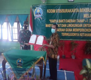 Kodim 0735/Surakarta Gelar Pembukaan Karya Bakti Daerah Tahap I Tahun 2021