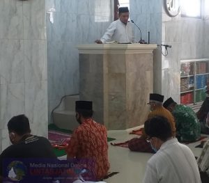 Serka A. Rumbawa Sholat Jum’at Bersama du Wilayah Sekaligus Cek dan Sosialaisasi PPKM Mikro