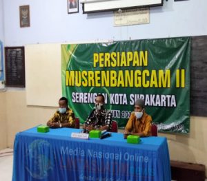 Rapat Pra Musrenbangcam Serengan Bacakan Pembahasan Acara  Musrenbang Yang Akan Datang