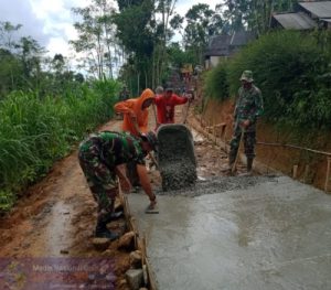 Berada Di Atas Gunung, TMMD Desa Brenggolo Memiliki Kepuasan Tersendiri