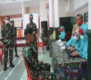 Tiba Di Makodim 0728/Wonogiri, Satgas BKO TMMD Reguler Ke-110 Disambut Rapid Test