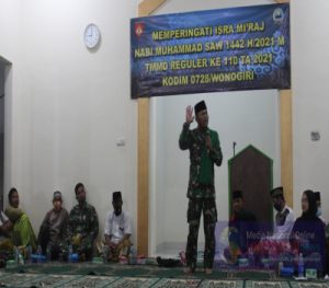 Anggota Satgas TMMD Pelda Sucipto, Isi Pengajian Dalam Peringatan Isra’ Mi’raj