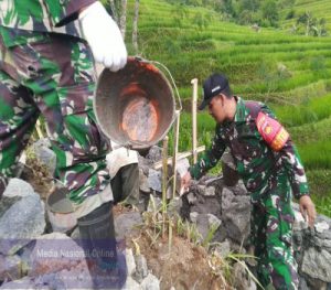 Talud Jalan Terus Dikebut, Pasiter Turut Ambil Peran