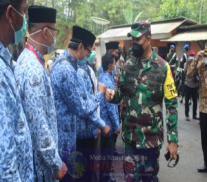 Kades Se-Kecamatan Jatiroto Sambut Tim Wasev Di Lokasi TMMD Reguler Ke-110 Kodim 0728/Wonogiri