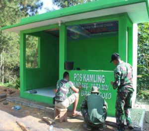 Satu Lagi Sasaran Fisik Pos Kamling Dalam TMMD Reguler Ke-110 Kodim 0728/Wonogiri Selesai 100 Persen