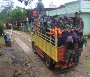 Rutinitas Anggota Satgas Ke Lokasi TMMD