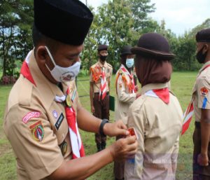 Kasdim Resmi Lantikan 130 Anggota Saka Wira Kartika ” Raden Mas Said ” Angkatan VII Ta 2021 Kodim 0728/Wonogiri