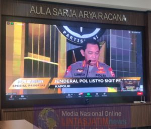 Polres Gresik Mengikuti “LAUNCHING TV RADIO POLRI” Secara Virtual