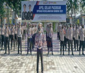 Gelar Apel Pasukan, Polres Gresik Sukseskan Operasi Keselamatan Semeru 2021