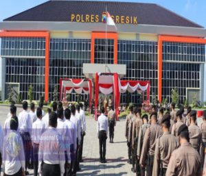 Polres Gresik Gelar Apel Kesiapan Pengamanan Larangan Mudik Lebaran