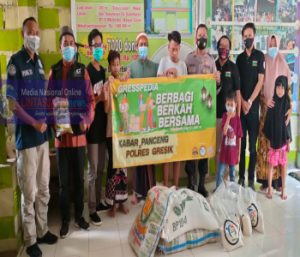 Polres Gresik Bersama Komunitas Salurkan Santunan Ke Yayasan Anak Yatim