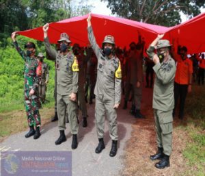 Napak Tilas Dan Kibarkan Bendera Merah Putih Raksasa, Awali Latgab Sar Di Madiun