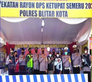 Kapolres Blitar Kota, Laksanakan Pengecekan Pos Penyekatan Dan Pengamanan