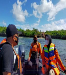 Polres Butur Bersama Badan SAR Kota Bau bau dan BPBD Lakukan Pencarian Korban Laka Laut