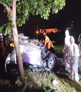 Mobil Terios Tabrak Pohon di Merr, Pengemudi Meninggal Dunia