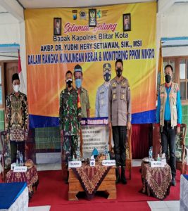 Kapolres Blitar Kota Monitoring PPKM Mikro di Desa Ngoran