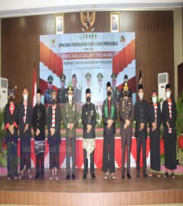 Forkopimda Jember Hadir Dalam Upacara Virtual Peringatan  Hari Lahir Pancasila