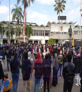 Kapolres Pimpin Pengamanan Unjuk Rasa PMII di Depan Kantor Pemkab Jember