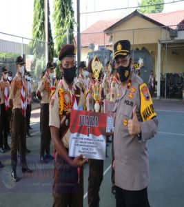 Lomba PBB, Saka Bhayangkara pangkalan Polsek Kebumen Borong Piala