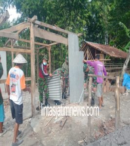 Rawat Kemanunggalan TNI-Rakyat, Koramil 12/Eromoko Gotong-Royong Rehab Rumah Warga