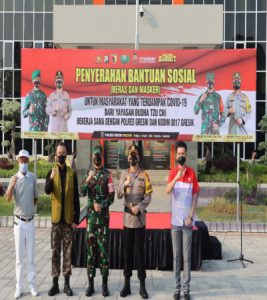 Sinergi Polres Gresik Bareng Kodim 0817 dan Yayasan Budha Tzu Chi, Peduli Masyarakat Terdampak Pandemi Covid-19