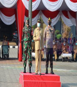 Satgas Covid Gresik, Gelar Apel Gelar Pasukan Antisipasi Peningkatan Kasus Corona