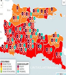 SURABAYA dan 14 Daerah Lainnya Turun Menjadi PPKM Level – 3 (Orange)