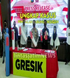 Polres Gresik Tangkap Penjual Tabung Oksigen Nakal, Dijual Online Tidak Dibawah Ketentuan