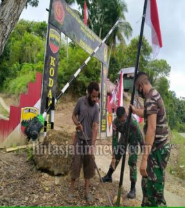 Sambut HUT Kemerdekaan RI, TNI Bersama Warga Merah Putih kan Papua