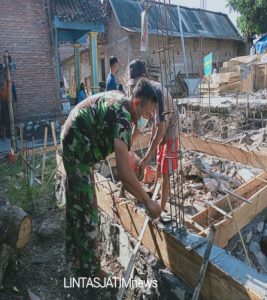 Progress RTLH bapak Upik dikebut Satgas TMMD, sudah mulai pengecoran Sloof