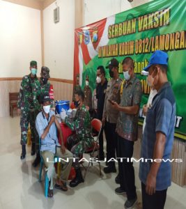 Sehari, Kodim 0812 Lamongan Serbuan Vaksinasi Covid 19 di Enam Kecamatan