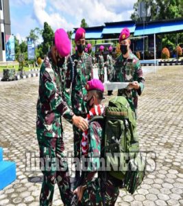 KOMANDAN PASMAR 3 SAMBUT KEDATANGAN SATGASMAR PAM PULAU TERLUAR XXIV