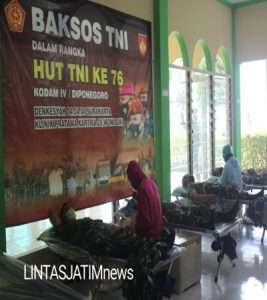 Sambut HUT TNI Ke-76 Kodim 0728/Wonogiri Gelar Donor Darah