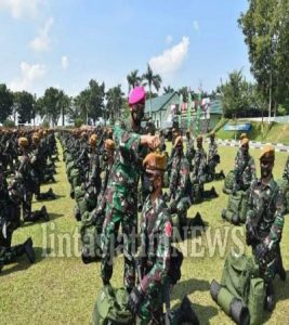 DANKI E YONIF 8 MAR HADIRI UPACARA PELEPASAN SATGAS PAMRAHWAN YONARHANUD 11/WBY